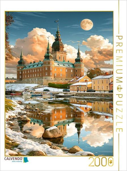 CALVENDO Puzzle Kalmar Schloss | 2000 Teile Lege-Größe 90x67cm Foto-Puzzle für glückliche Stunden