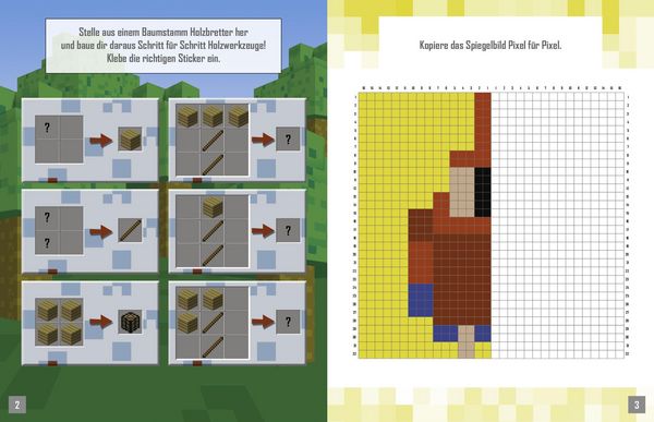 Produktbild: Pixel-Sticker f&uuml;r Minecrafter