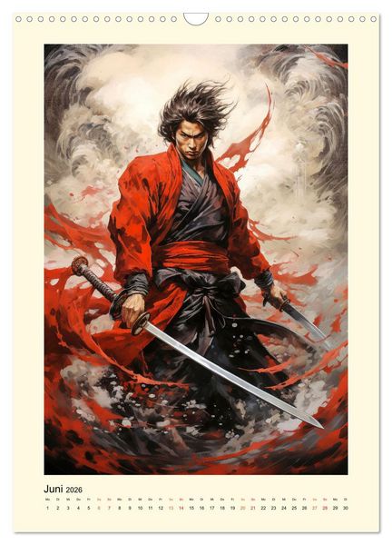 Produktbild: Samurai Helden (Wandkalender 2026 DIN A3 hoch), CALVENDO Monatskalender
