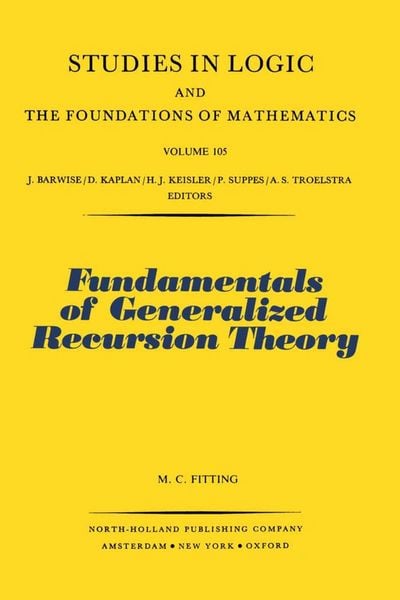Produktbild: Fundamentals of Generalized Recursion Theory