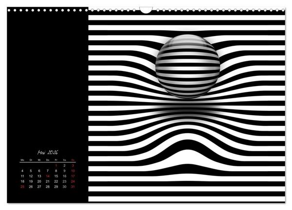 Produktbild: Optische Kunst im Quadrat (Wandkalender 2026 DIN A3 quer), CALVENDO Monatskalender