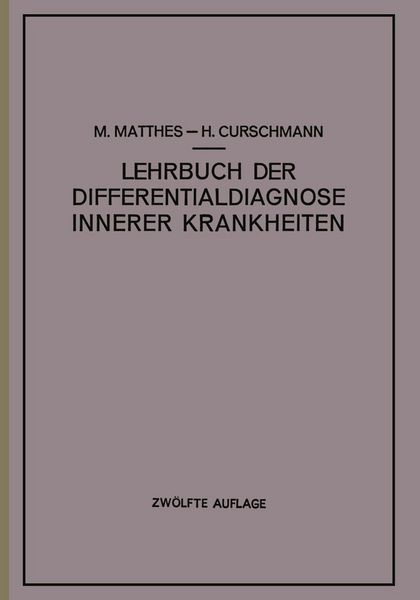 Produktbild: Lehrbuch der Differentialdiagnose innerer Krankheiten