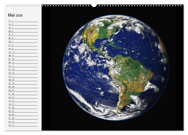 Produktbild: Sonne, Monde und Planeten (hochwertiger Premium Wandkalender 2026 DIN A2 quer), Kunstdruck in Hochglanz