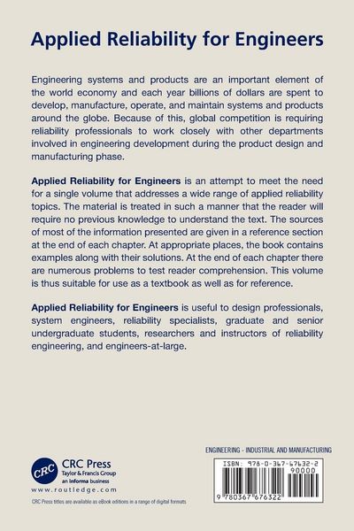 Produktbild: Applied Reliability for Engineers
