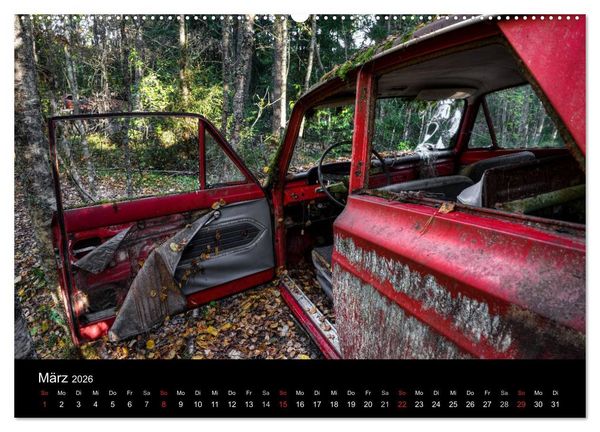 Produktbild: Autos, abgestellt und vergessen (hochwertiger Premium Wandkalender 2026 DIN A2 quer), Kunstdruck in Hochglanz