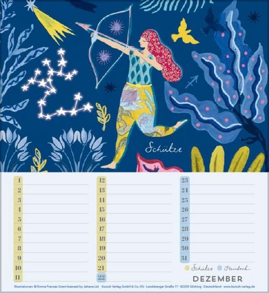 Produktbild: Geburtstagskalender Sternzeichen