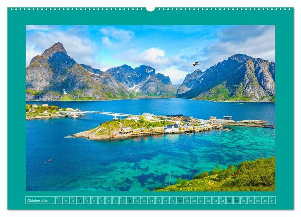 Produktbild: Lofoten - Norwegens Juwelen (hochwertiger Premium Wandkalender 2026 DIN A2 quer), Kunstdruck in Hochglanz