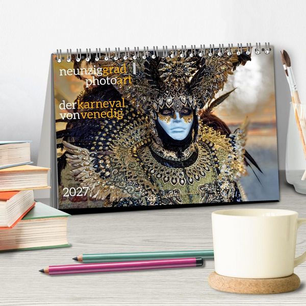 Produktbild: neunziggrad I photoart: der karneval von venedig (Tischkalender 2027 DIN A5 quer), CALVENDO Monatskalender