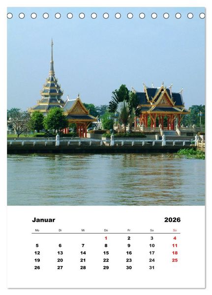 Produktbild: Thailand - Eine kleine Rundreise (Tischkalender 2026 DIN A5 hoch), CALVENDO Monatskalender