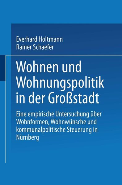Produktbild: Wohnen und Wohnungspolitik in der Gro&szlig;stadt