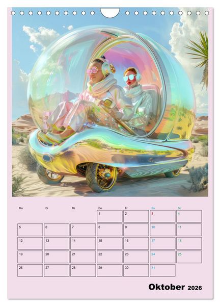 Produktbild: Retro W&uuml;stenfestival - Planer (Wandkalender 2026 DIN A4 hoch), CALVENDO Monatskalender