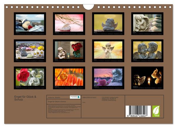 Produktbild: Engel f&uuml;r Gl&uuml;ck & Schutz (Wandkalender 2026 DIN A4 quer), CALVENDO Monatskalender