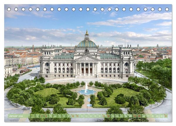 Produktbild: Berlin zur Kaiserzeit &ndash; Fotos neu restauriert und detailkoloriert (Tischkalender 2026 DIN A5 quer), CALVENDO Monatskalender
