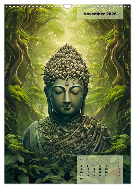 Produktbild: Jade Buddha - Finde die innere Mitte (Wandkalender 2026 DIN A3 hoch), CALVENDO Monatskalender
