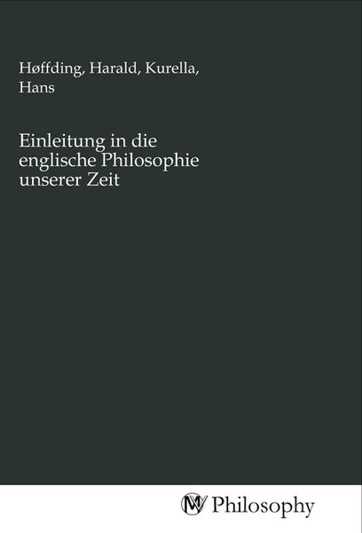Produktbild: Einleitung in die englische Philosophie unserer Zeit