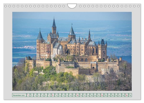 Produktbild: Schl&ouml;sser in Baden-W&uuml;rttemberg (Wandkalender 2026 DIN A4 quer), CALVENDO Monatskalender