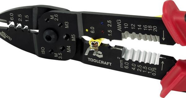 Produktbild: TOOLCRAFT PLC-4131 TO-6680946 Crimp- und Abisolierzange 1.5 bis 6mm&sup2;