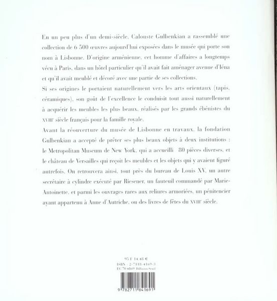 Produktbild: Chefs Oeuvre du Musee Gulbenkian Meubles et Objets Royaux du Xviiie
