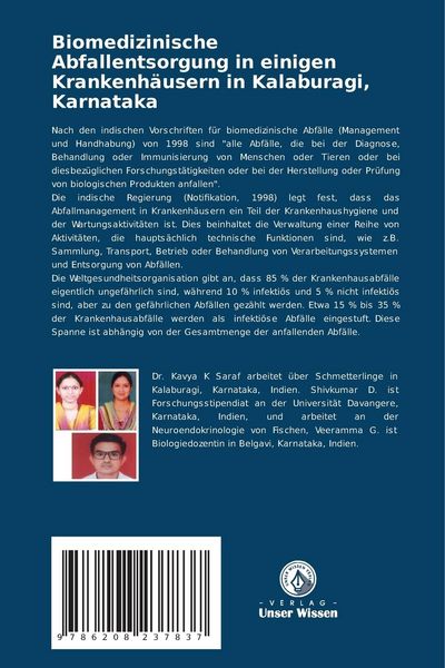 Produktbild: Biomedizinische Abfallentsorgung in einigen Krankenh&auml;usern in Kalaburagi, Karnataka