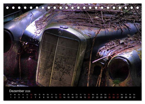 Produktbild: ROSTLAUBEN Die sch&ouml;nsten Autowracks (Tischkalender 2026 DIN A5 quer), CALVENDO Monatskalender
