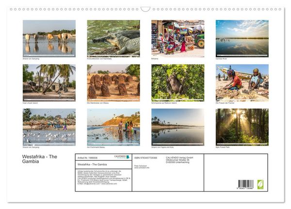 Produktbild: Westafrika - The Gambia (Wandkalender 2026 DIN A2 quer), CALVENDO Monatskalender