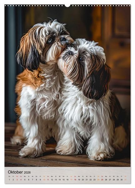 Produktbild: Shih Tzu - immer im Mittelpunkt (Wandkalender 2026 DIN A2 hoch), CALVENDO Monatskalender