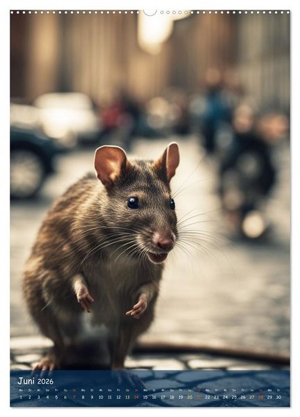 Produktbild: In den Stra&szlig;en der Stadt - Tiere mitten unter uns (hochwertiger Premium Wandkalender 2026 DIN A2 hoch), Kunstdruck in Hochglanz