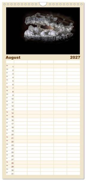 Produktbild: Familienplaner 2027 - MINERALIEN designed by nature mit 5 Spalten (Wandkalender, 21 x 45 cm) CALVENDO