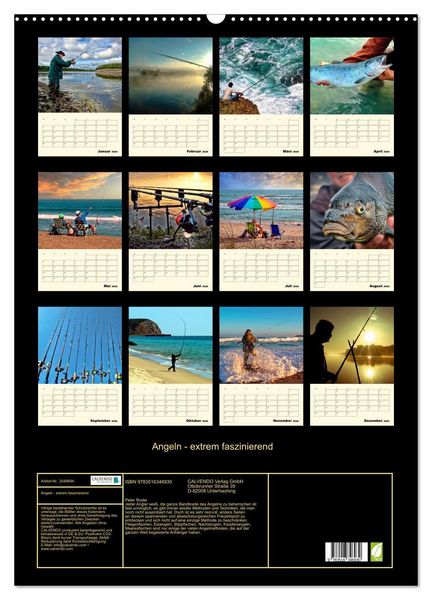 Produktbild: Angeln - extrem faszinierend (Wandkalender 2026 DIN A2 hoch), CALVENDO Monatskalender