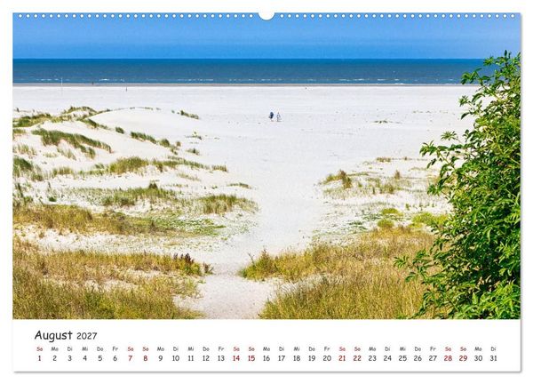 Produktbild: Sehnsuchtinsel Langeoog (hochwertiger Premium Wandkalender 2027 DIN A2 quer), Kunstdruck in Hochglanz