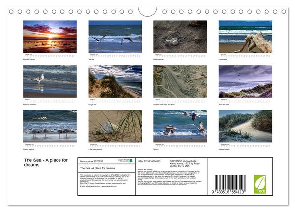 Produktbild: The Sea - A place for dreams (Wall Calendar 2026 DIN A4 landscape), CALVENDO 12 Month Wall Calendar