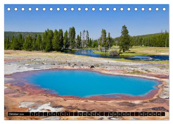 Produktbild: Wunderwelt Yellowstone 2026 (Tischkalender 2026 DIN A5 quer), CALVENDO Monatskalender