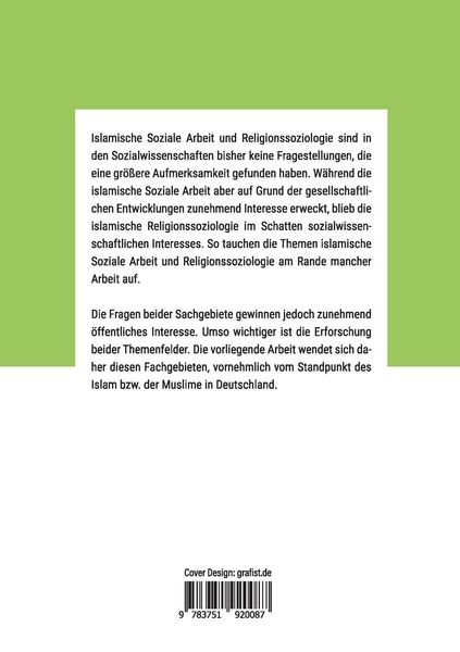 Produktbild: Einf&uuml;hrung in die islamische Soziale Arbeit und Religionssoziologie