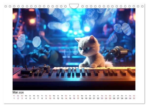 Produktbild: CatDogBand (Wandkalender 2026 DIN A4 quer), CALVENDO Monatskalender