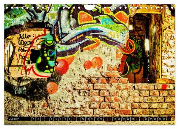 Produktbild: Lost Places Graffiti (Wandkalender 2027 DIN A4 quer), CALVENDO Monatskalender