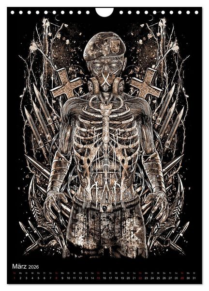 Produktbild: BLOODBOY/WAR ILLUSTRATION (Wandkalender 2026 DIN A4 hoch), CALVENDO Monatskalender