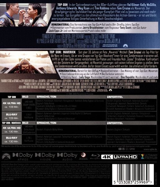 Top Gun 2-Movie-Collection  (2 4K Ultra HD) (+ 2 Blu-rays)