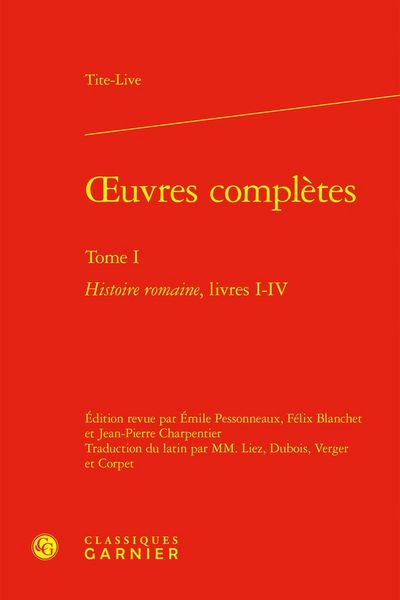 Produktbild: Oeuvres Completes Tome 1 : Histoire Romaine, Livres I-Iv