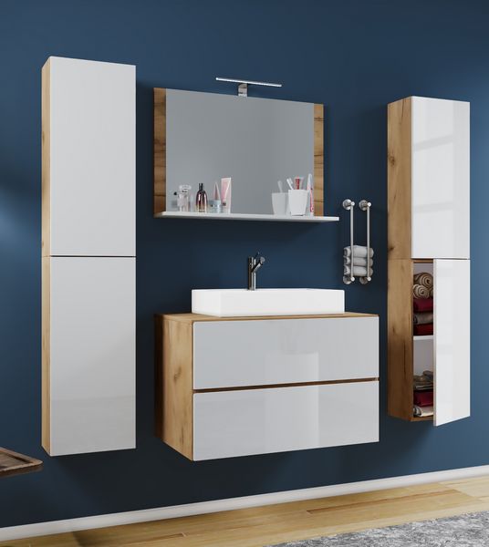 Produktbild: 5-tlg. Waschplatz Waschtisch Lendas XL Schublade