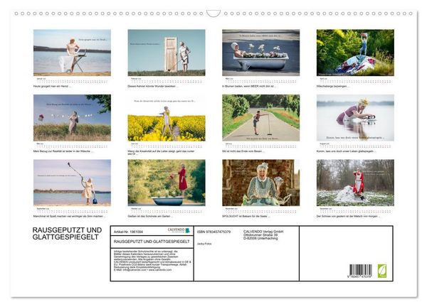 Produktbild: RAUSGEPUTZT UND GLATTGESPIEGELT (Wandkalender 2026 DIN A2 quer), CALVENDO Monatskalender