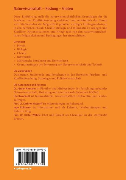 Produktbild: Naturwissenschaft - R&uuml;stung - Frieden
