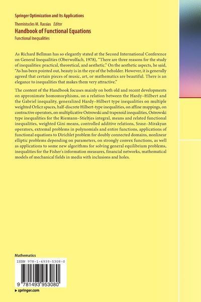 Produktbild: Handbook of Functional Equations