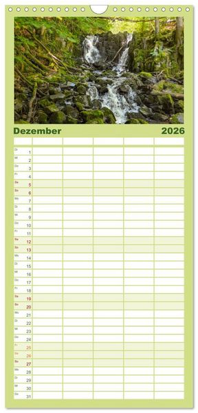 Produktbild: Familienplaner 2026 - Stimmungsvolle Rh&ouml;n mit 5 Spalten (Wandkalender, 21 x 45 cm) CALVENDO
