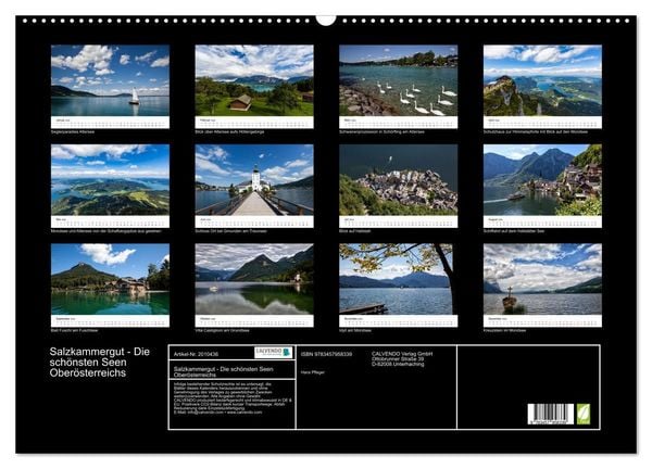 Produktbild: Salzkammergut - Die sch&ouml;nsten Seen Ober&ouml;sterreichs (Wandkalender 2026 DIN A2 quer), CALVENDO Monatskalender