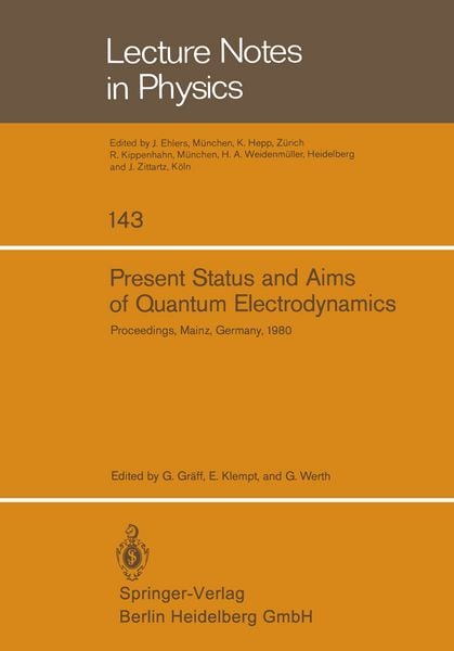 Produktbild: Present Status and Aims of Quantum Electrodynamics