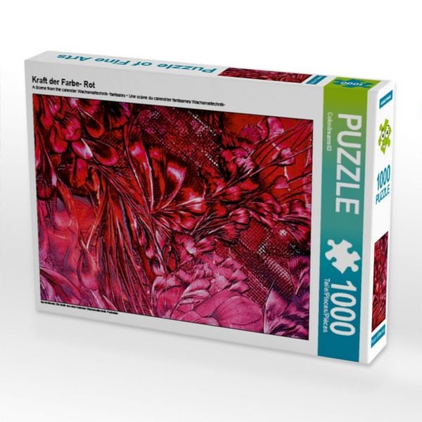 Produktbild: CALVENDO Puzzle Kraft der Farbe- Rot 1000 Teile Puzzle hoch | 1000 Teile Lege-Gr&ouml;&szlig;e 64 &times; 48 cm Foto-Puzzle f&uuml;r gl&uuml;ckliche Stunden