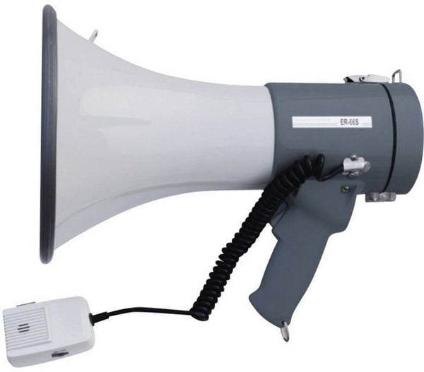 Produktbild: SpeaKa Professional ER-66S Megaphon mit Handmikrofon, mit Haltegurt, integrierte Sounds