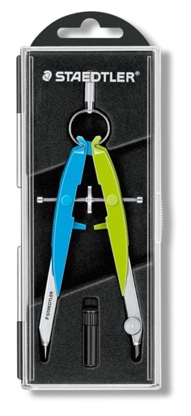 Produktbild: STAEDTLER Mars comfort 556, Pr&auml;zisions-Geometriezirkel, Zirkel, neon blau/gr&uuml;n 556 00-N1