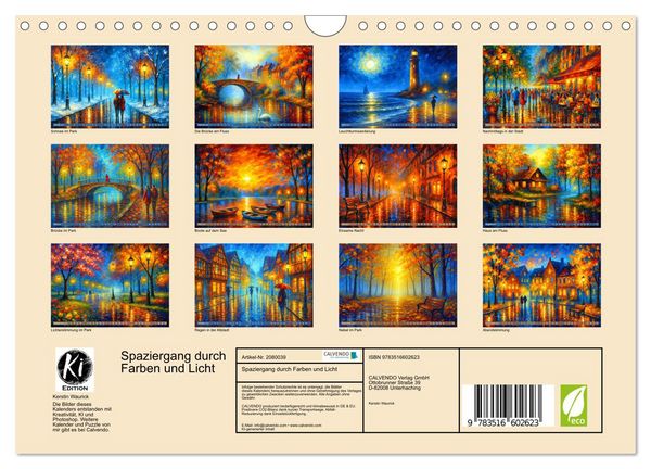 Produktbild: Spaziergang durch Farben und Licht (Wandkalender 2026 DIN A4 quer), CALVENDO Monatskalender