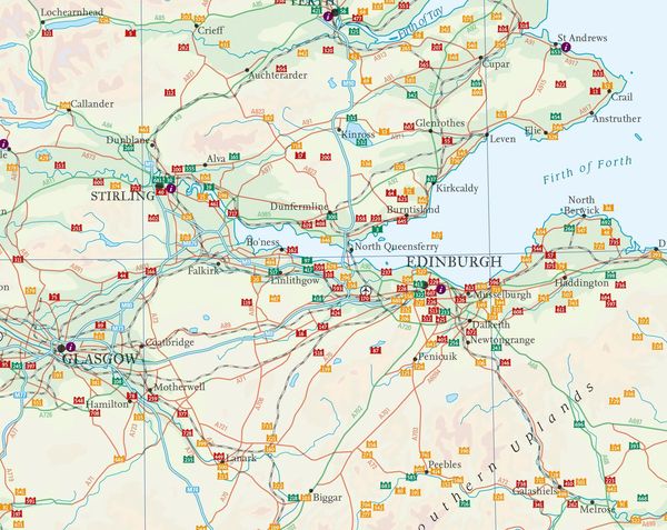 Produktbild: Castles Map of Scotland